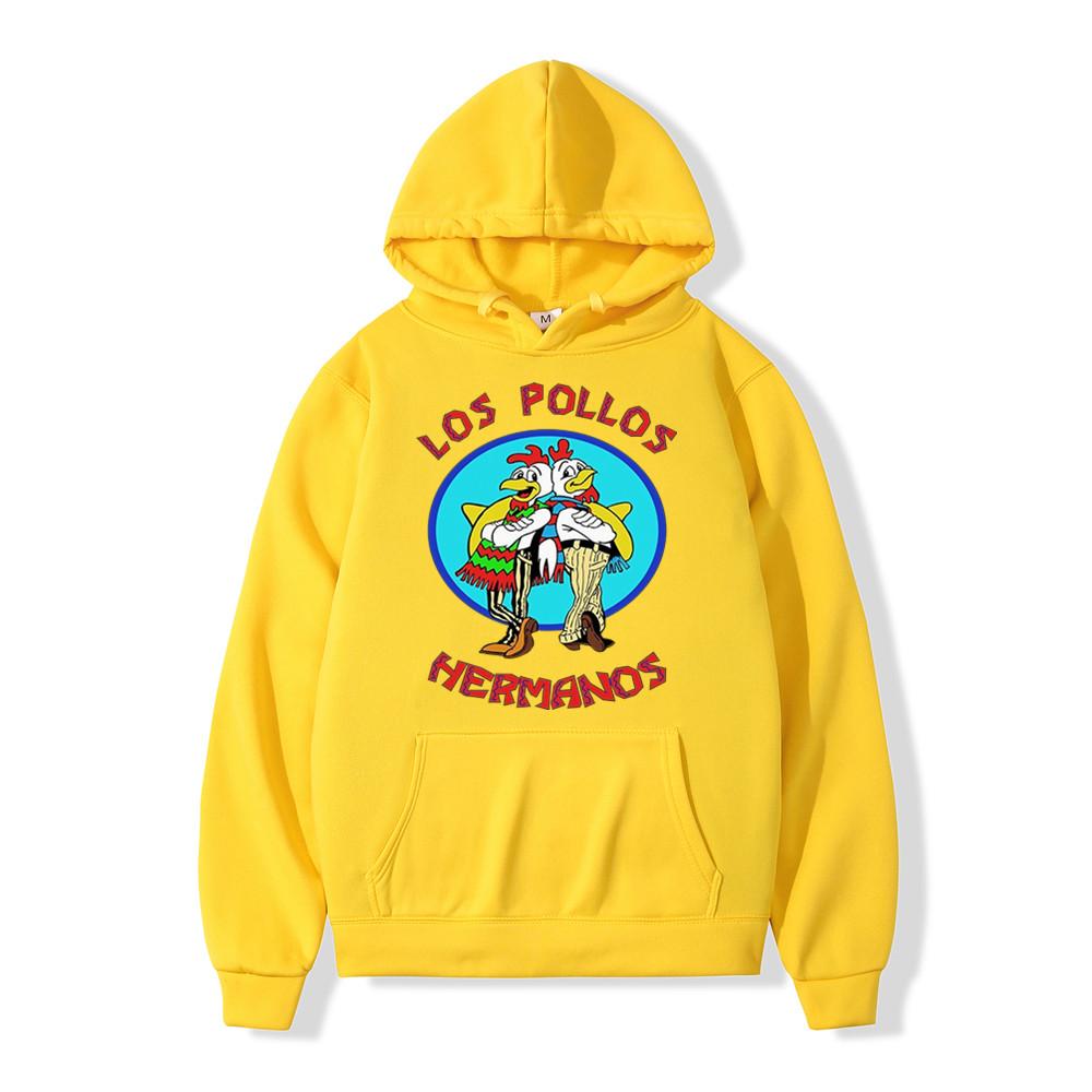 Мужские толстовки Breaking Bad LOS POLLOS Chicken Brothers, пуловер в стиле хип-хоп, толстовки с капюшоном унисекс, уличная женская флисовая толстовка XL