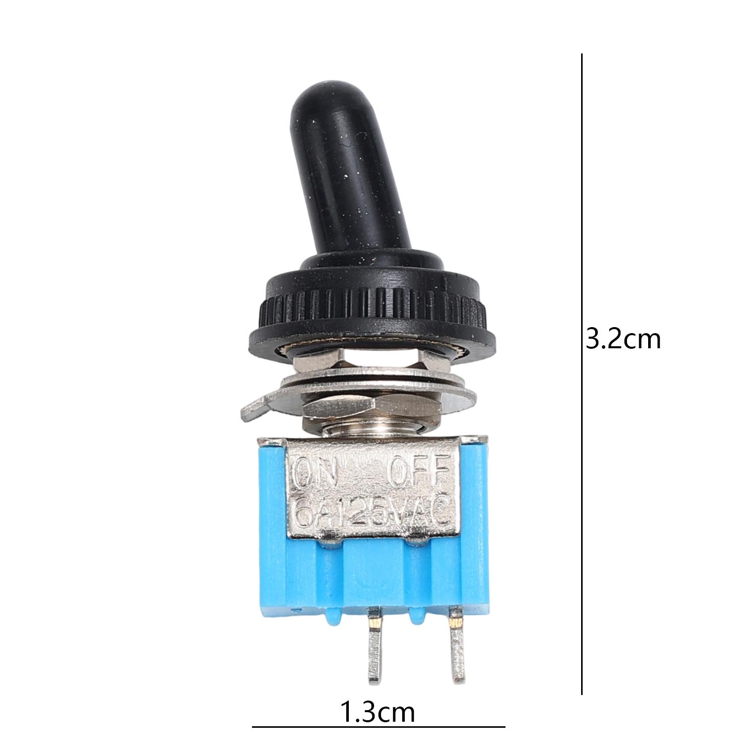 Mini Toggle Switch Waterproof Cap 2Pin 2 Position SPST ON OFF Latching Controller for Car Boat Marine Motorcycle Truck Dashboard
Mini Toggle Switch Waterproof Cap 2Pin 2 Position SPST ON OFF Latching Controller for Car Boat Marine Motorcycle Truck Dashboard