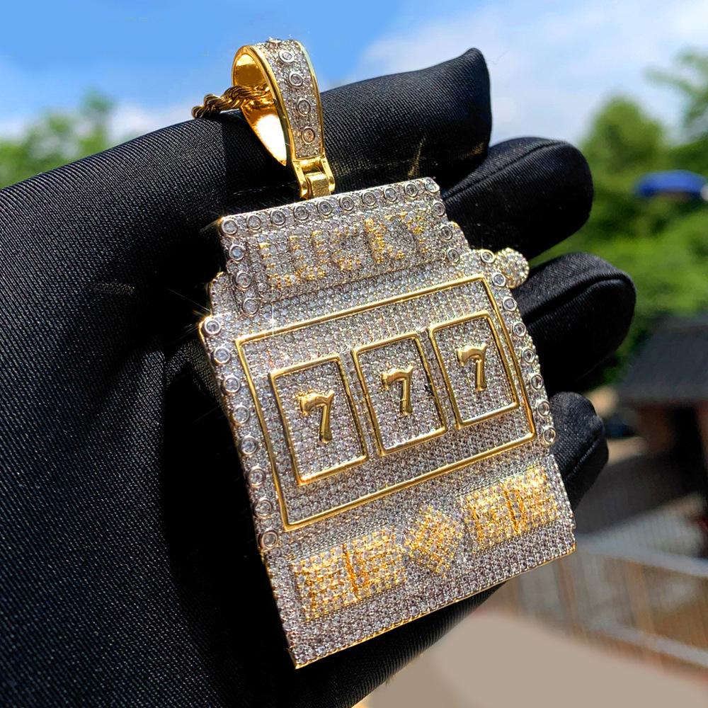 777 Lucky Number Full Diamond Pendant Necklace - European & American Street Hip-Hop Trend for Men
777 Lucky Number Full Diamond Pendant Necklace - European & American Street Hip-Hop Trend for Men