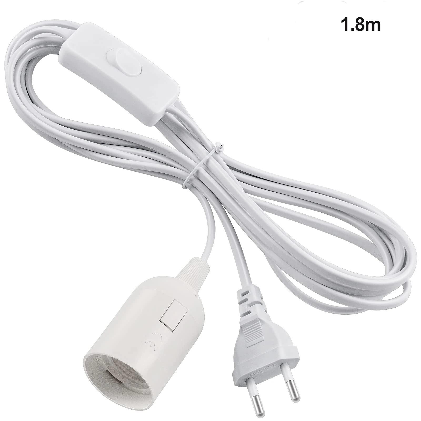 3 шт. Кабели питания 1,8 м с вилкой ЕС, патрон для лампы E27 с выключателем, провод с вилкой ЕС для подвесных светодиодных ламп, домашний подвесной светильник, подвесной патрон 1PCS-White белый
3 шт. Кабели питания 1,8 м с вилкой ЕС, патрон для лампы E27 с выключателем, провод с вилкой ЕС для подвесных светодиодных ламп, домашний подвесной светильник, подвесной патрон 1PCS-White белый