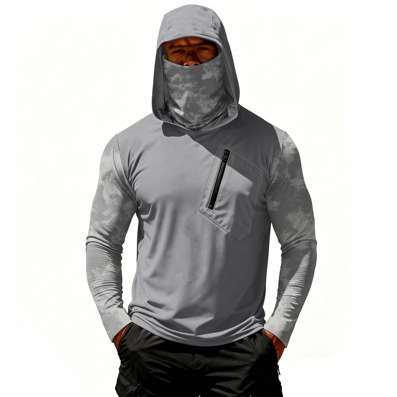 Men’s Long Sleeve Hooded Shirt with Zipper Chest Pocket Lightweight Breathable Pullover Design for Outdoor Activities M
Men’s Long Sleeve Hooded Shirt with Zipper Chest Pocket Lightweight Breathable Pullover Design for Outdoor Activities M