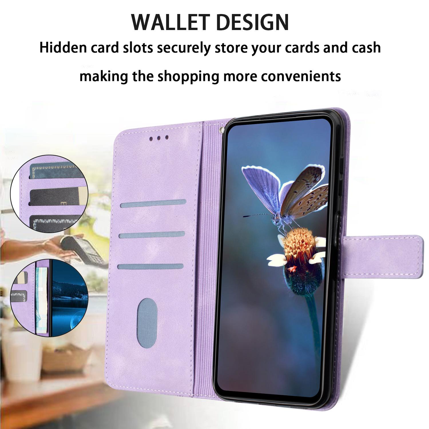 For Samsung Galaxy S23 FE Case Triangle Imprinted Anti-scratch Phone Wallet Cover Purple
For Samsung Galaxy S23 FE Case Triangle Imprinted Anti-scratch Phone Wallet Cover Purple
