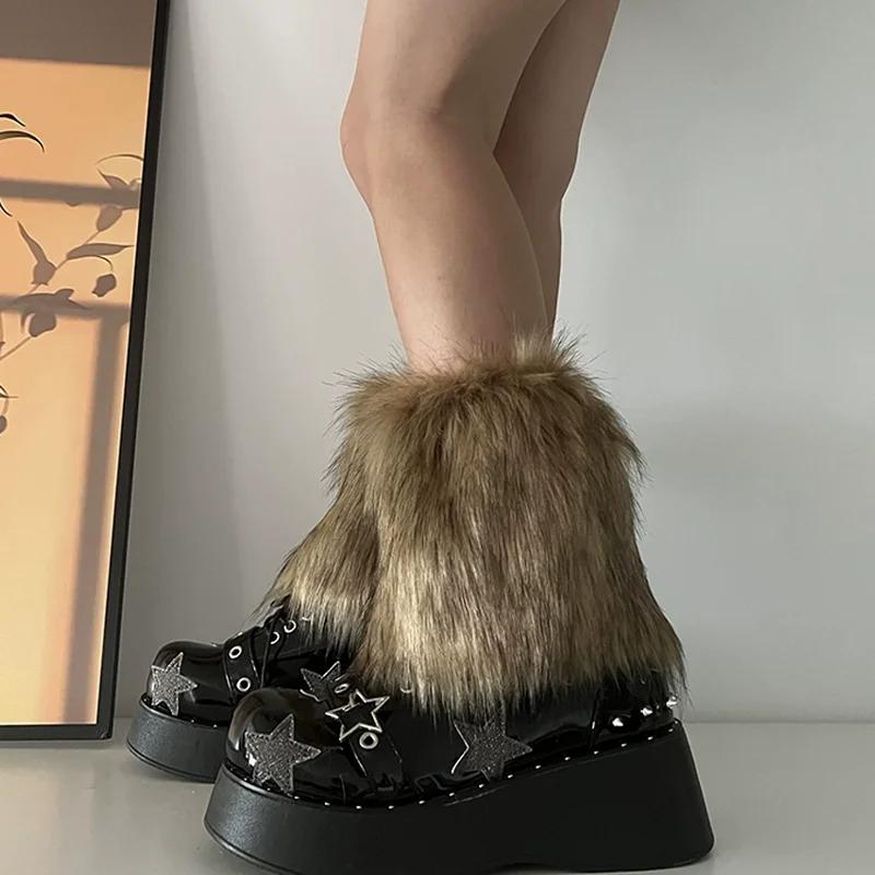 Y2k Vintage Faux Fur Leg Warmers Hot Girl Harajuku Winter Warm Furry Boots Cover Socks Jk Punk Hiphop Cosplay Accessories One Size
Y2k Vintage Faux Fur Leg Warmers Hot Girl Harajuku Winter Warm Furry Boots Cover Socks Jk Punk Hiphop Cosplay Accessories One Size