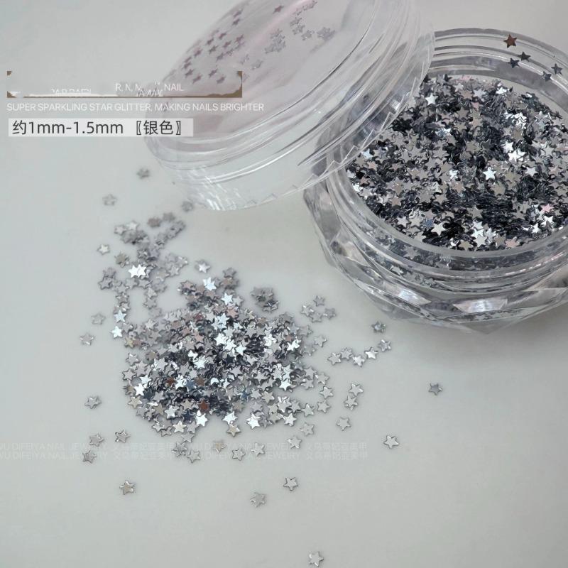 Nail Art Glitter 1mm Pentagram Sequins Ultra-Thin Laser Silver Gold Starburst Mini Stars Nail Decorations
Nail Art Glitter 1mm Pentagram Sequins Ultra-Thin Laser Silver Gold Starburst Mini Stars Nail Decorations