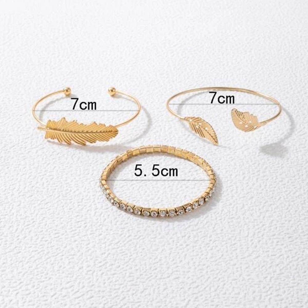 Новый браслет из сплава перо бриллиантовый браслет комплект, цветочная ракушка геометрический браслет комплект из нескольких частей золотой
Новый браслет из сплава перо бриллиантовый браслет комплект, цветочная ракушка геометрический браслет комплект из нескольких частей золотой