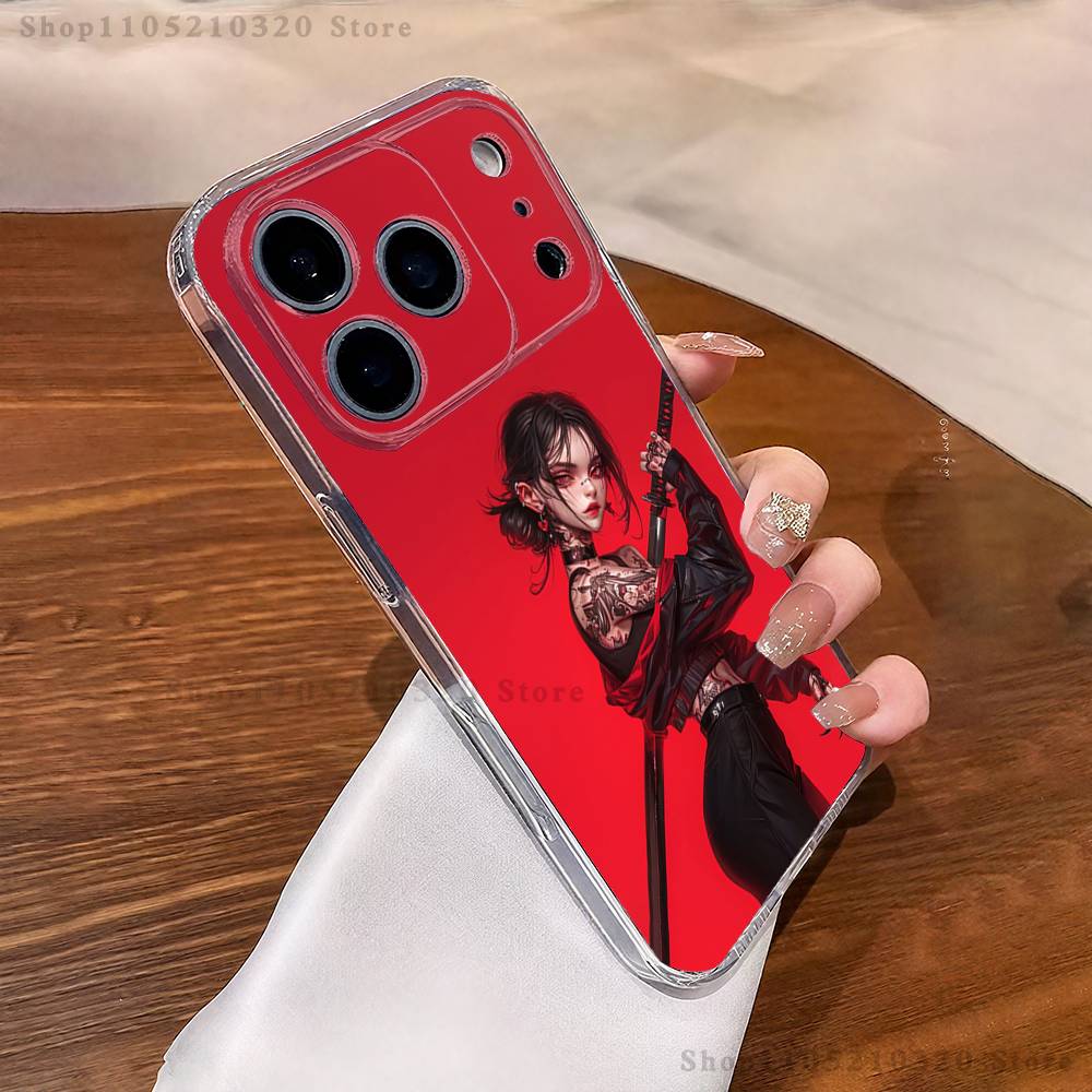 Japanese Warrior Woman Cool Phone Case For iPhone 17,16,15,14,13,12,11 Pro,Max,Plus,X,XS,XR,SE4,E Mini Transparent Soft Cover iPhone14PRO
Japanese Warrior Woman Cool Phone Case For iPhone 17,16,15,14,13,12,11 Pro,Max,Plus,X,XS,XR,SE4,E Mini Transparent Soft Cover iPhone14PRO