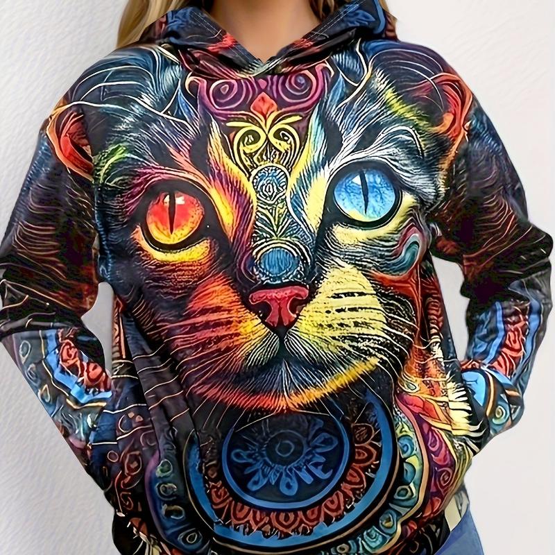 Толстовка с капюшоном и принтом кота по всей поверхности, повседневная толстовка с капюшоном и карманом-кенгуру с длинными рукавами, женская одежда 6XL
Толстовка с капюшоном и принтом кота по всей поверхности, повседневная толстовка с капюшоном и карманом-кенгуру с длинными рукавами, женская одежда 6XL