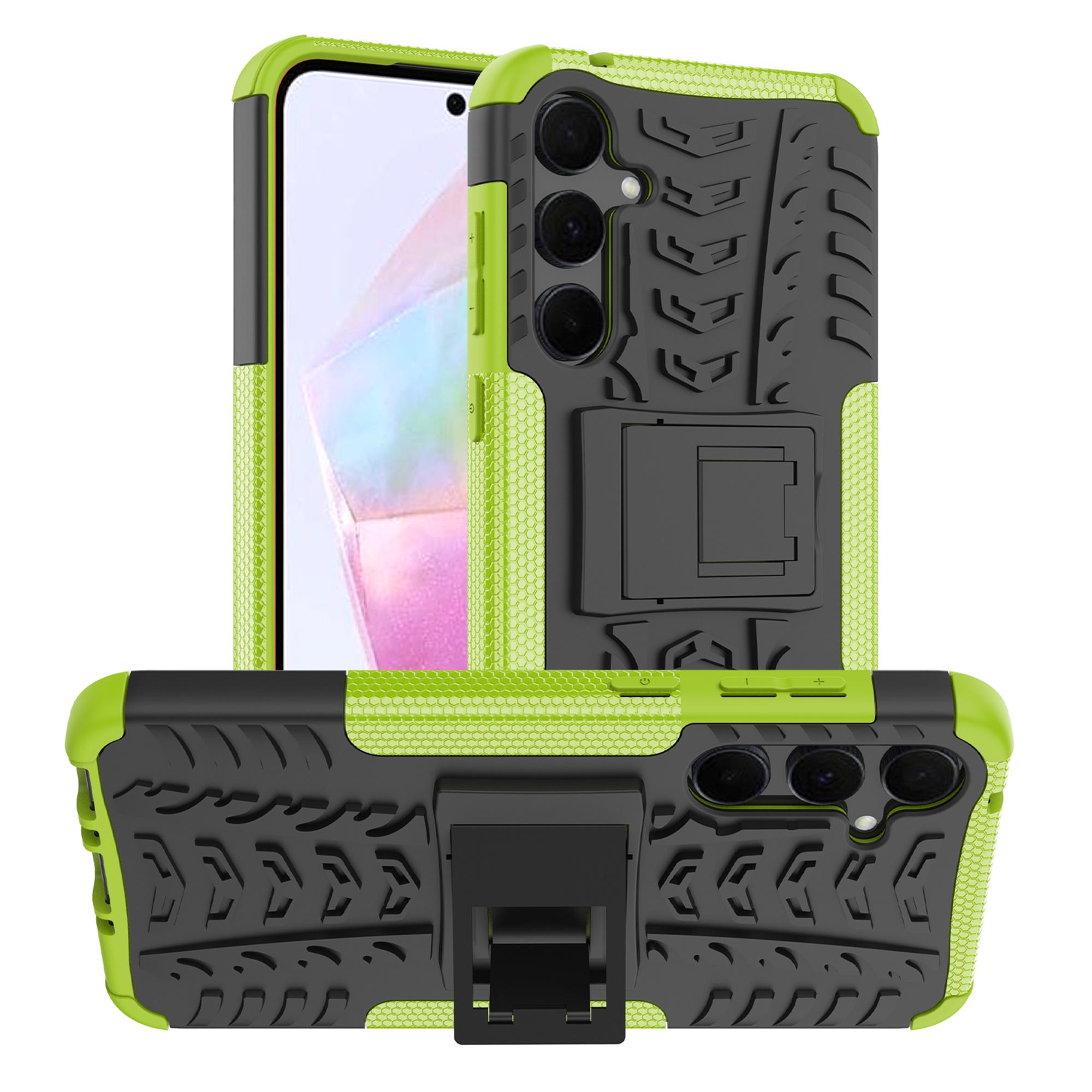 For Samsung Galaxy A35 5G Case Tyre Pattern PC+TPU Kickstand Phone Cover Green
For Samsung Galaxy A35 5G Case Tyre Pattern PC+TPU Kickstand Phone Cover Green