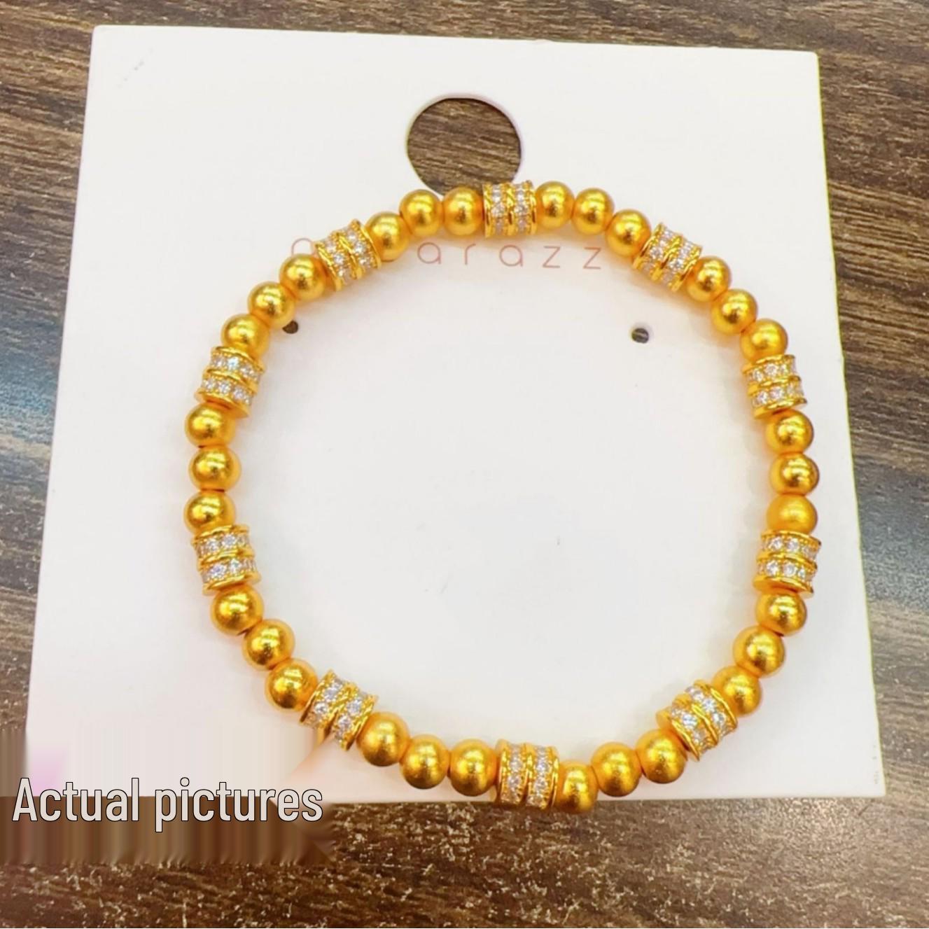 Vietnam Gold Sand Rhinestone Pearl Bracelet: Women s Simple Gold Bead Ring Jewelry
Vietnam Gold Sand Rhinestone Pearl Bracelet: Women s Simple Gold Bead Ring Jewelry