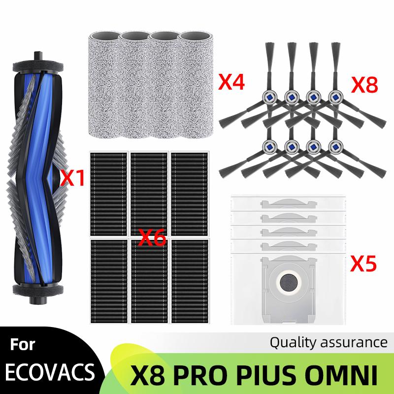 Підходить для Ecovacs X8 Pro Omni Аксесуари Основна бічна щітка Фільтр Hepa Ганчірка Мішок для пилу Запчастини для заміни
Підходить для Ecovacs X8 Pro Omni Аксесуари Основна бічна щітка Фільтр Hepa Ганчірка Мішок для пилу Запчастини для заміни