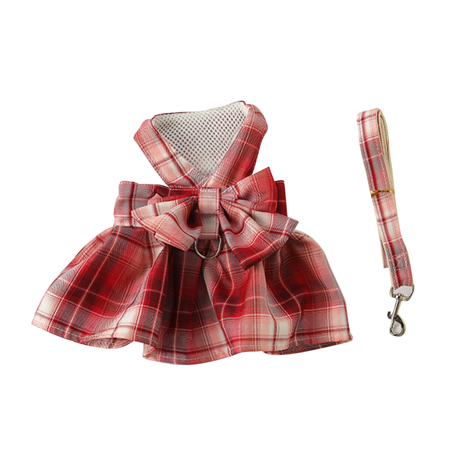 Dog Harness Dress Stylish Cute Bowknot Plaid Breathable Comfortable Pet Harness Dress with Leash L(for 6.5-9kg) красный
Dog Harness Dress Stylish Cute Bowknot Plaid Breathable Comfortable Pet Harness Dress with Leash L(for 6.5-9kg) красный
