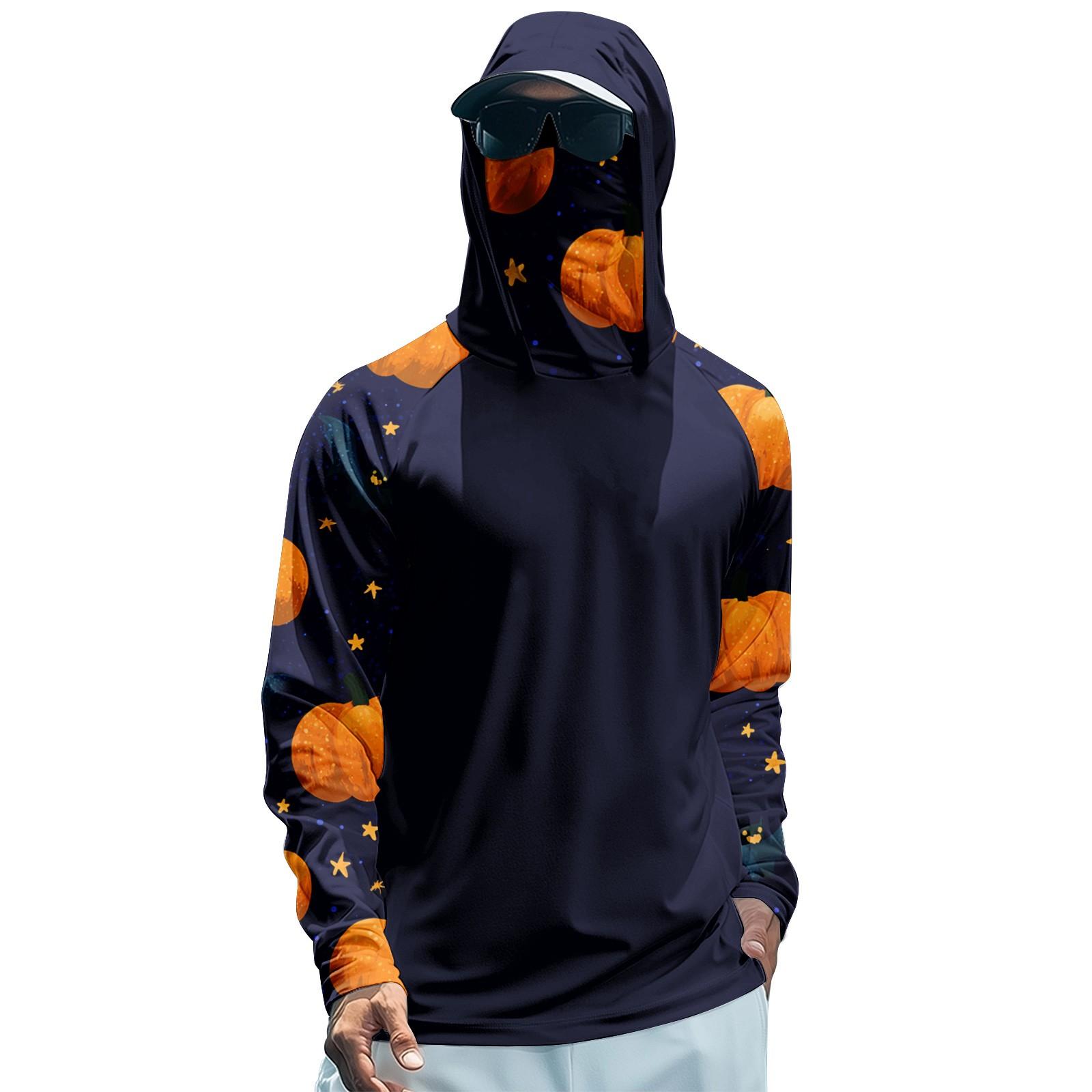 Мужская худи реглан для рыбалки с принтами на Хэллоуин - UPF 50+ УФ защита, длинный рукав, солнцезащитная рубашка с сетчатым козырьком M
Мужская худи реглан для рыбалки с принтами на Хэллоуин - UPF 50+ УФ защита, длинный рукав, солнцезащитная рубашка с сетчатым козырьком M