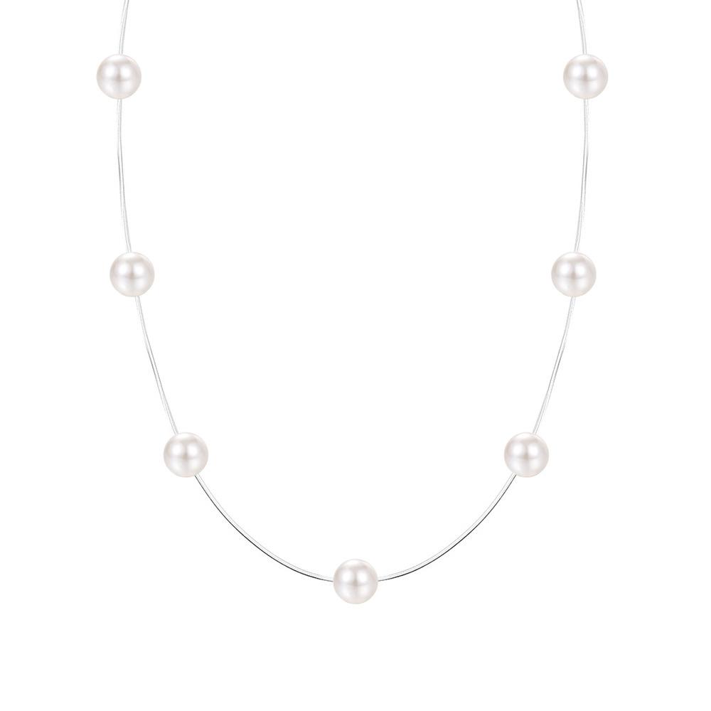 Transparent Fishing Line Glass Pearl Necklace Women s INS Stacked French Style, Light Luxury 925 Sterling Silver Collarbone Chai
Transparent Fishing Line Glass Pearl Necklace Women s INS Stacked French Style, Light Luxury 925 Sterling Silver Collarbone Chai