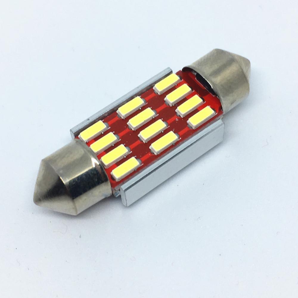 10 шт./лот, автомобильные гирлянды, 31 мм, 36 мм, 39 мм, 41 мм, лампы для чтения, авто интерьерная купольная лампа для чтения, белая C5W C10W 4014 светодиодная 10pc/Lot 41MM белый