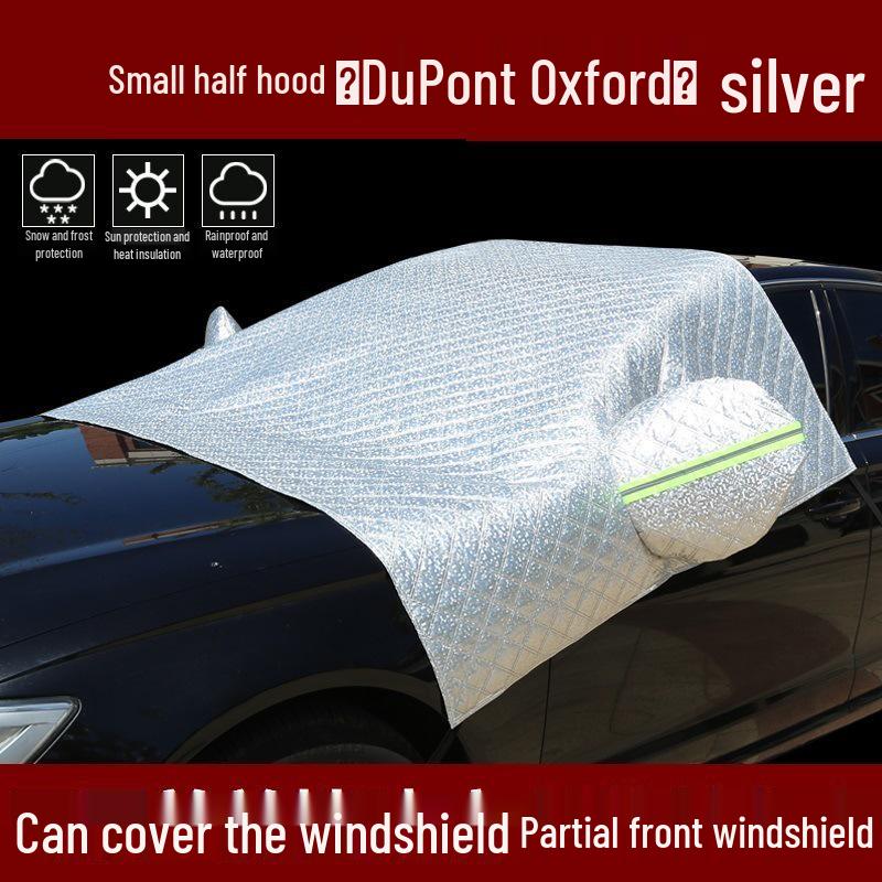 Universal All-Season Car Half Cover: Sun, Rain & Snow Protection for Front Windshield & Roof Small Half Thick Cotton
Universal All-Season Car Half Cover: Sun, Rain & Snow Protection for Front Windshield & Roof Small Half Thick Cotton