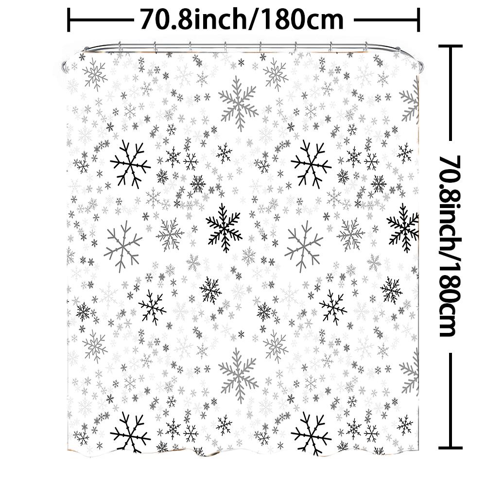 1Pc Waterproof Shower Curtain With Hooks Christmas Snow Scene Bathtub Curtain Soft Floor Rugs Non-Slip Bath Mat Bathroom Decor W60H190(CM)-1 Pcs
1Pc Waterproof Shower Curtain With Hooks Christmas Snow Scene Bathtub Curtain Soft Floor Rugs Non-Slip Bath Mat Bathroom Decor W60H190(CM)-1 Pcs