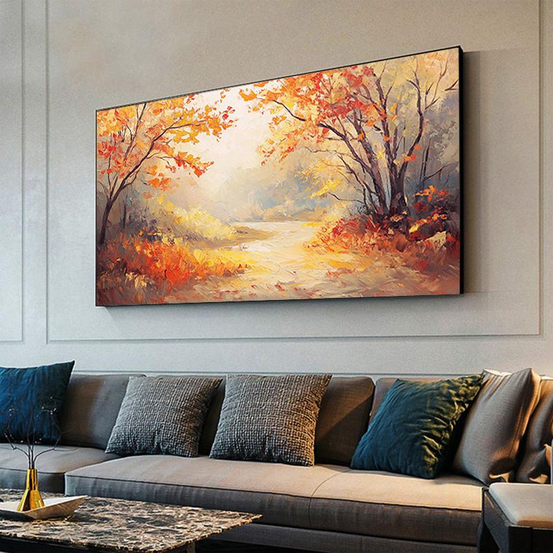 1pc Golden Brown Abstract Landscape Canvas Wall Art - Frameless Modern Painting with Vibrant Autumn Colors, Dynamic Curves & Lin 50x100cm No Frame
1pc Golden Brown Abstract Landscape Canvas Wall Art - Frameless Modern Painting with Vibrant Autumn Colors, Dynamic Curves & Lin 50x100cm No Frame