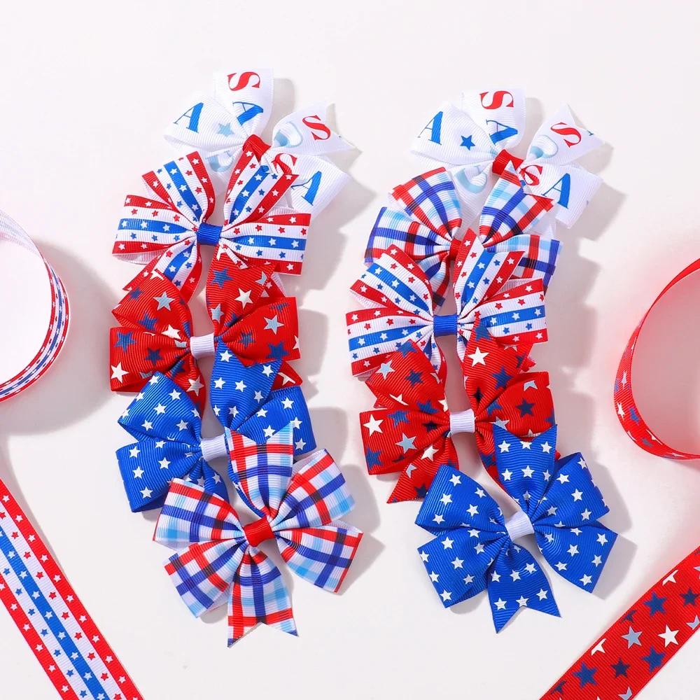 10pcs/set Independence Day Kids Bows Hair Clips for Baby Girls Print Star Ribbon Bowknot Hairpin Headwear Hair Accessories
10pcs/set Independence Day Kids Bows Hair Clips for Baby Girls Print Star Ribbon Bowknot Hairpin Headwear Hair Accessories