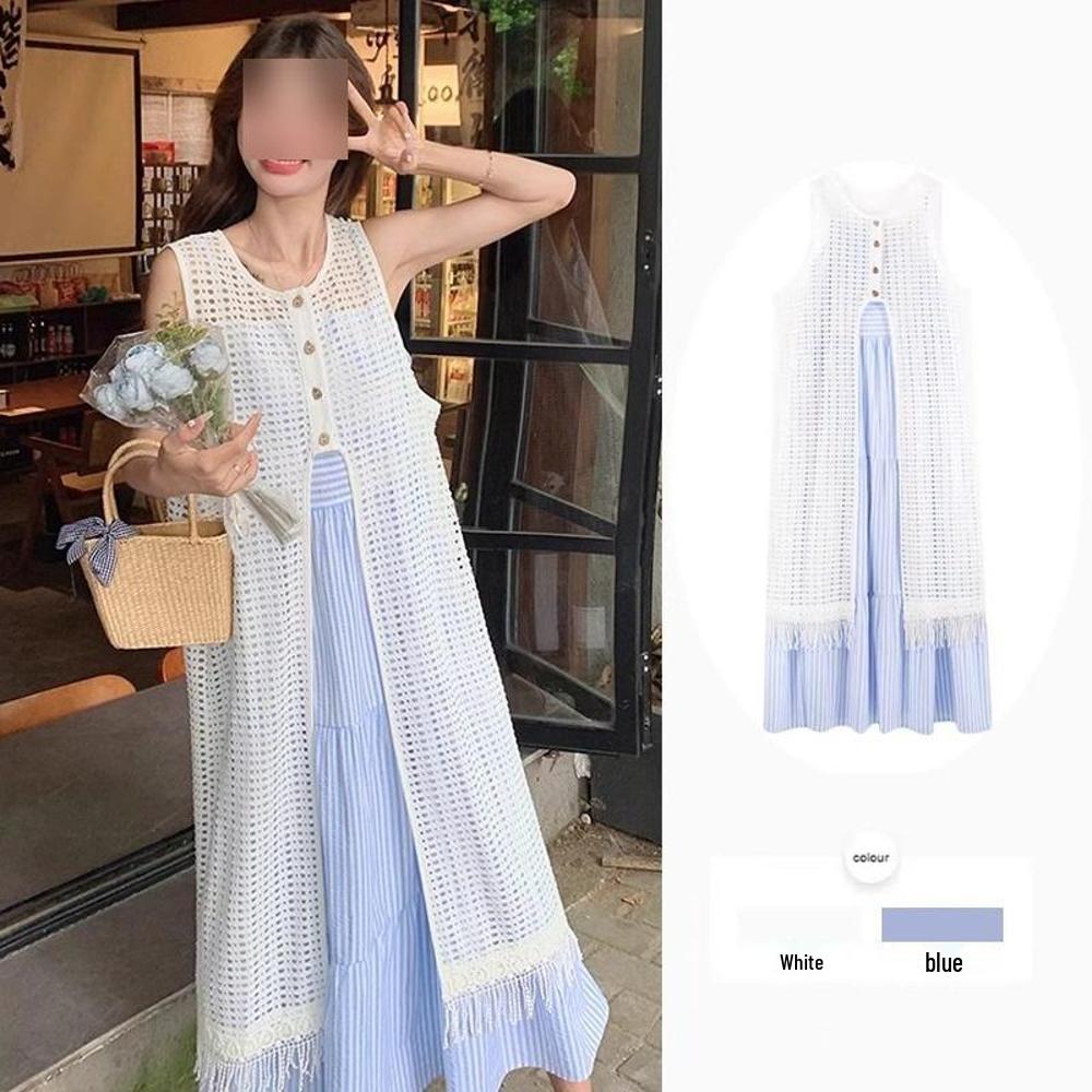 Design Sense Women s Summer Lace Tassel Knitted Layered Slit Cardigan Dress S (suitable for below 90 catty)
Design Sense Women s Summer Lace Tassel Knitted Layered Slit Cardigan Dress S (suitable for below 90 catty)