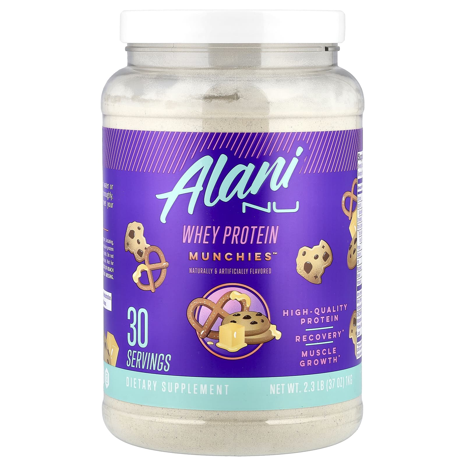 Alani Nu, Сироватковий протеїн, Munchies™, 1 кг (2,3 фунта)
Alani Nu, Сироватковий протеїн, Munchies™, 1 кг (2,3 фунта)