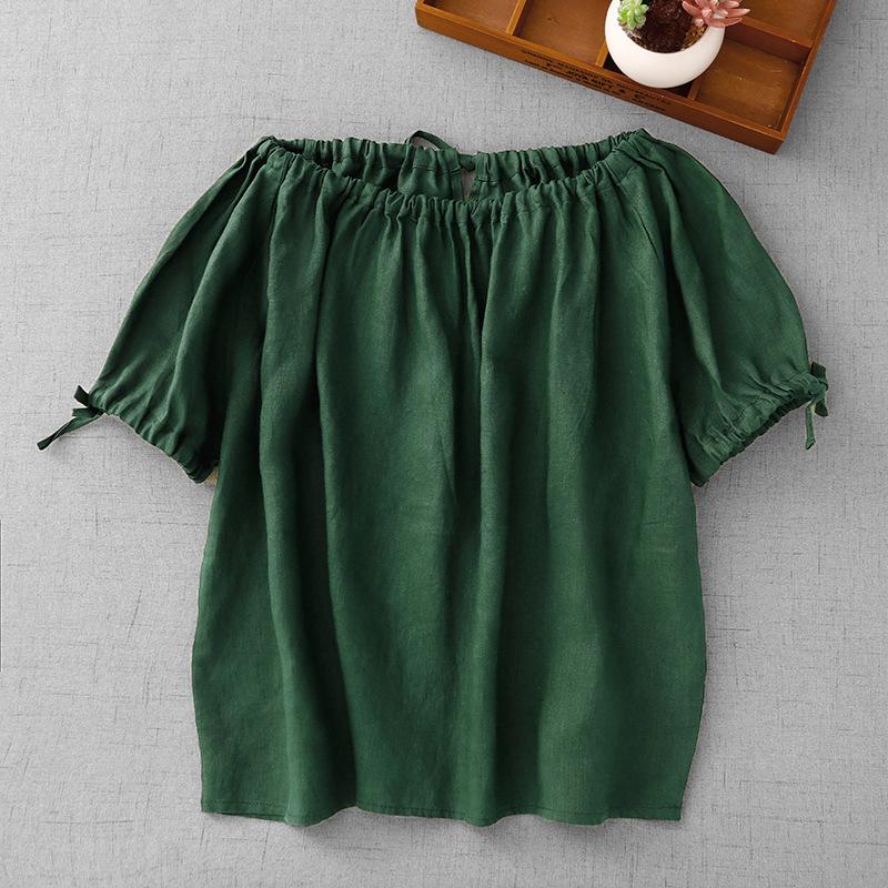 Adjustable Pleat Linen Short Sleeve Summer Top for Women XXL зелёный
Adjustable Pleat Linen Short Sleeve Summer Top for Women XXL зелёный