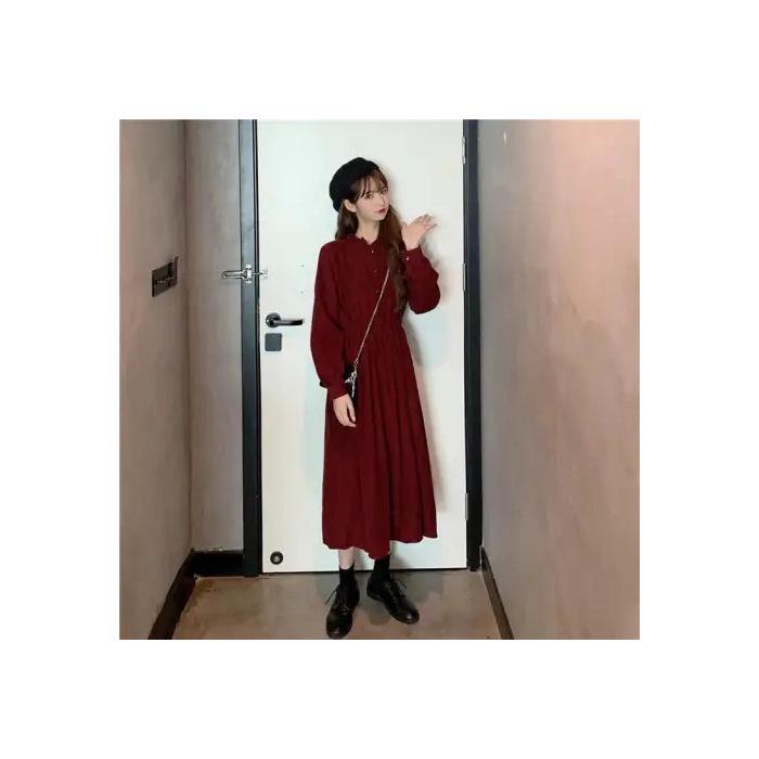 2025 Autumn Retro Minimalist Puff Sleeve Midi Dress for Women M красный
2025 Autumn Retro Minimalist Puff Sleeve Midi Dress for Women M красный