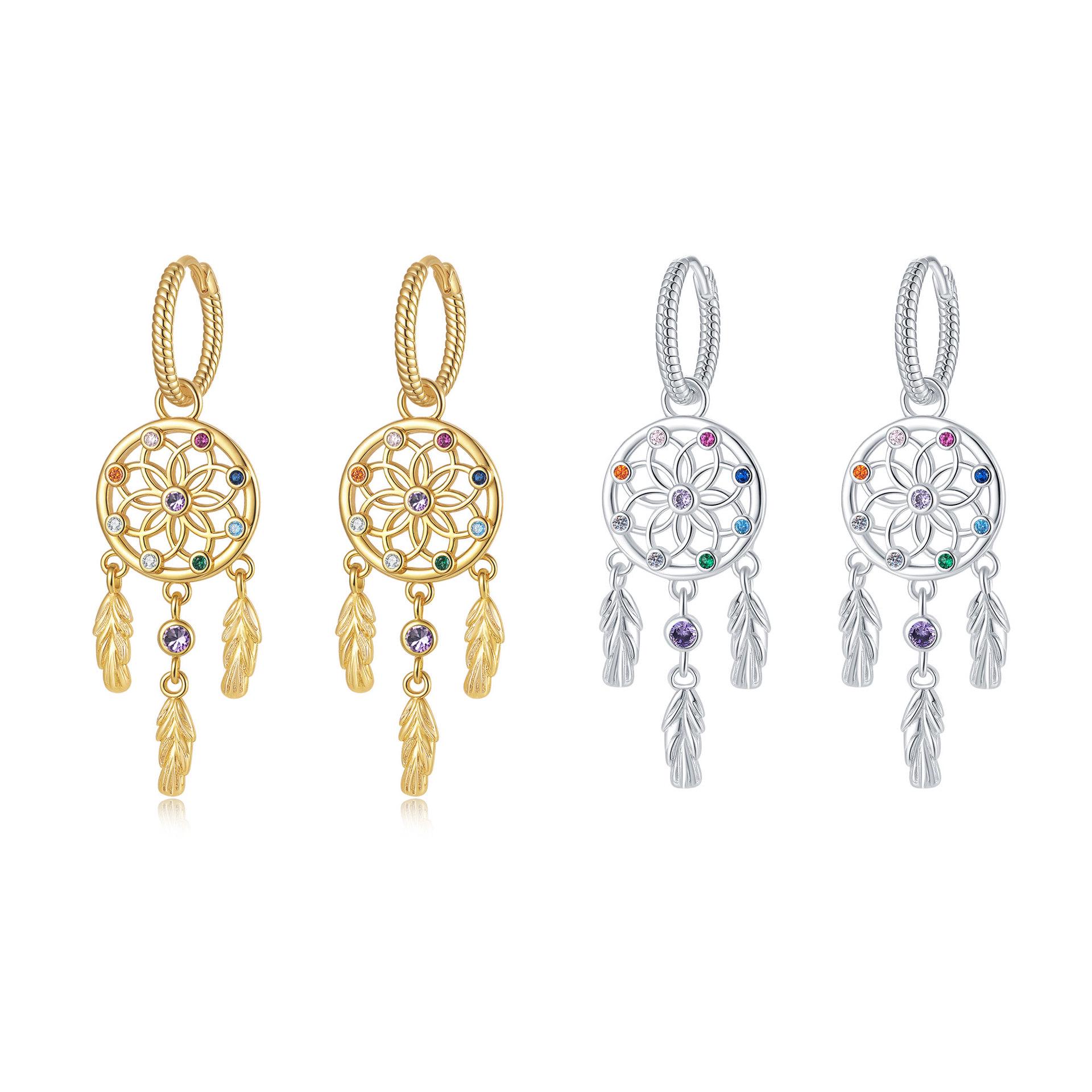 Diamond-Studded Feather Tassel Dreamcatcher Earrings - Women s Niche Fashion in European and American Style
Diamond-Studded Feather Tassel Dreamcatcher Earrings - Women s Niche Fashion in European and American Style