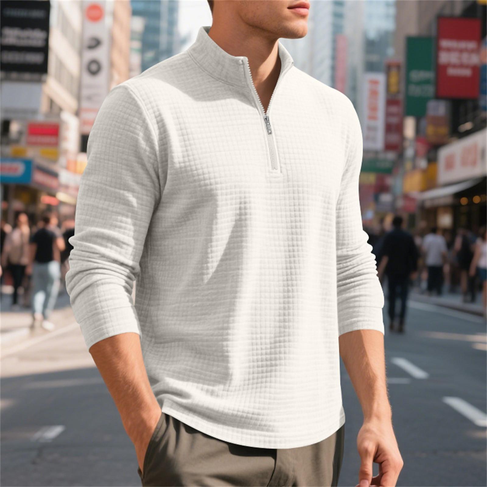 Men s Loose And Casuallong-sleeved Quarter Zipper Top L белый
Men s Loose And Casuallong-sleeved Quarter Zipper Top L белый