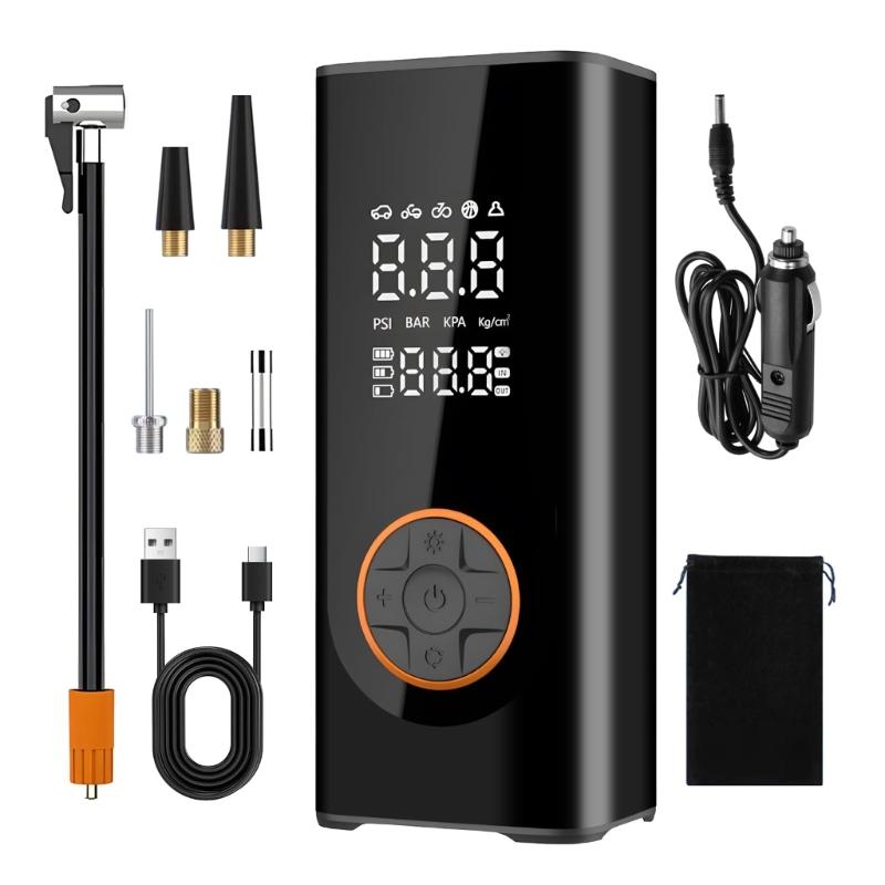 Tire Inflator Portable Air Compressor, 6000mAh Portable Air Pumps, Accurate Pressure LCD Display,Car Bike 1
Tire Inflator Portable Air Compressor, 6000mAh Portable Air Pumps, Accurate Pressure LCD Display,Car Bike 1