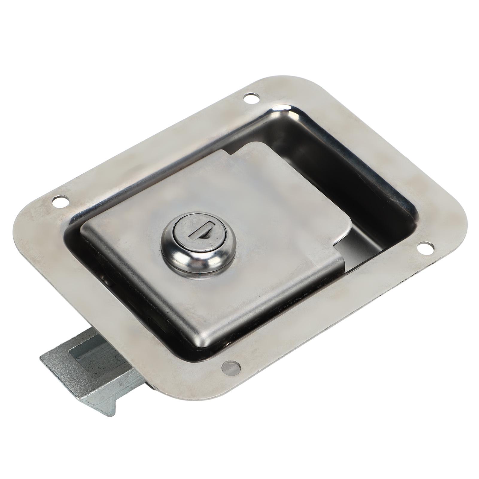 Защелка с ручкой-лепестком 304 Нержавеющая сталь Сверхпрочный Замок для двери автодома с 2 ключами для туристического прицепа, кемпера