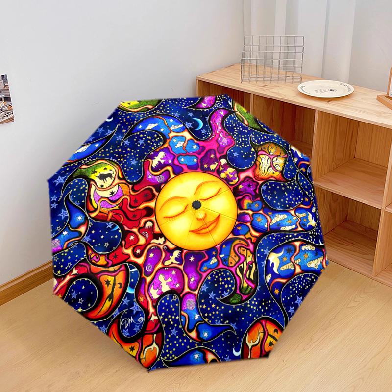 1 PC Automatic Folding Umbrella - Sun and Moon Pattern, Portable & Foldable Design with 8 Ribs, Christmas Birthday Gifts
1 PC Automatic Folding Umbrella - Sun and Moon Pattern, Portable & Foldable Design with 8 Ribs, Christmas Birthday Gifts