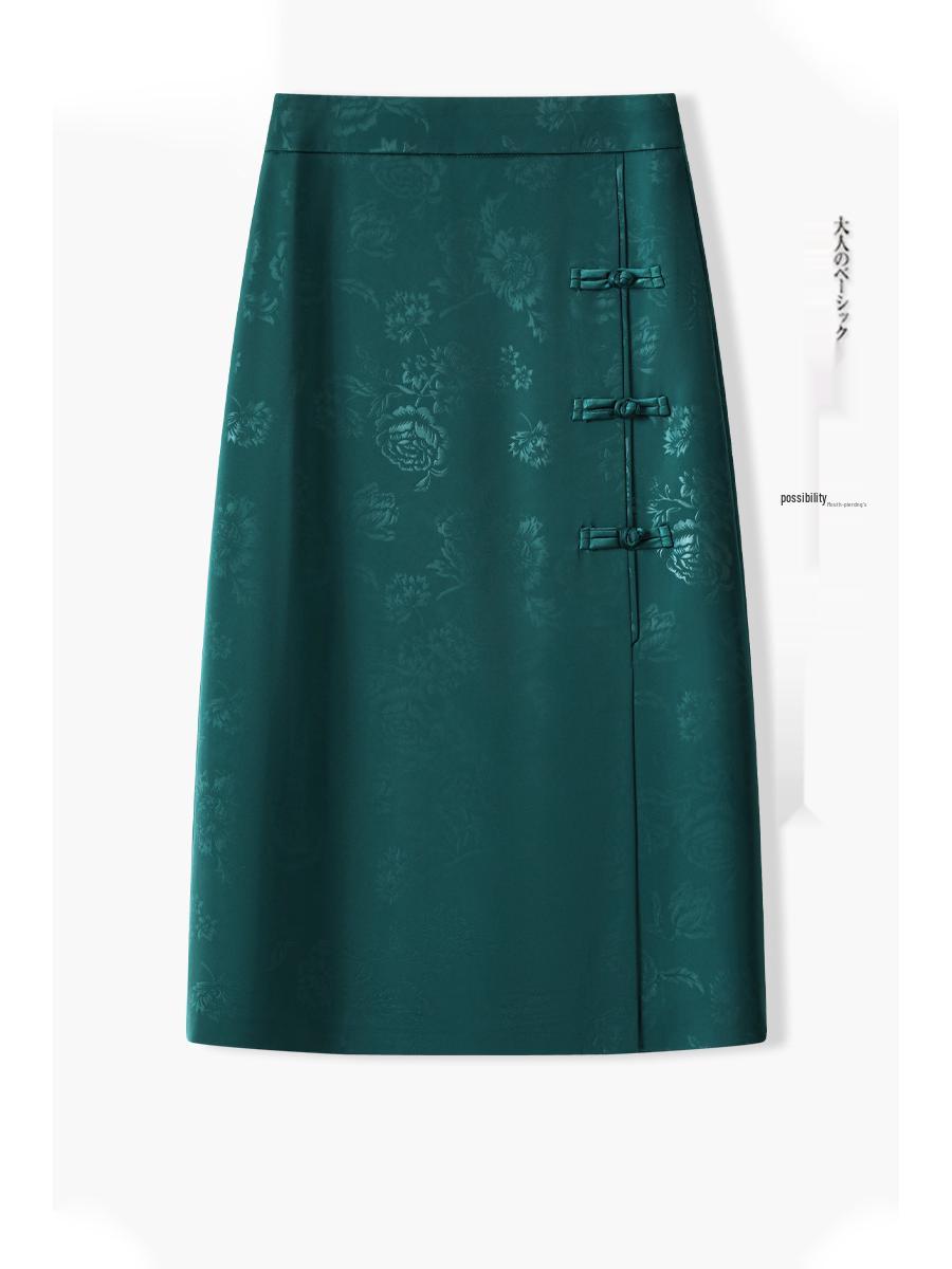 Spring 2026 Women s High Waist Mid-Length Skirt with Frog Button - National Style Hip-Hugging Sheath XL (115-125 jin) зелёный
Spring 2026 Women s High Waist Mid-Length Skirt with Frog Button - National Style Hip-Hugging Sheath XL (115-125 jin) зелёный