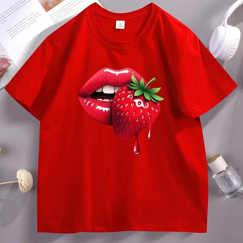 Unisexs Tshirt Mund Mit Erdbeere Rote Lippen Graphic T Shirts Casual Cotton Unisex Women Short Sleeve Tshirt Round Neck Streetwear 4XL
Unisexs Tshirt Mund Mit Erdbeere Rote Lippen Graphic T Shirts Casual Cotton Unisex Women Short Sleeve Tshirt Round Neck Streetwear 4XL