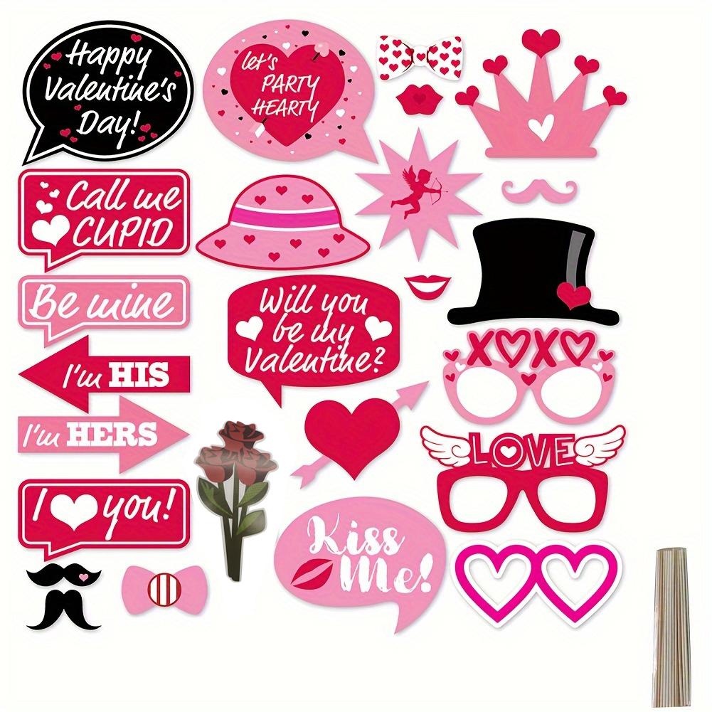 25pcs Valentine s Day Wedding Photo Booth Props, Suitable For Party Gathering, And Family Party Decoration, Creative Small Gifts різнокольоровий
25pcs Valentine s Day Wedding Photo Booth Props, Suitable For Party Gathering, And Family Party Decoration, Creative Small Gifts різнокольоровий