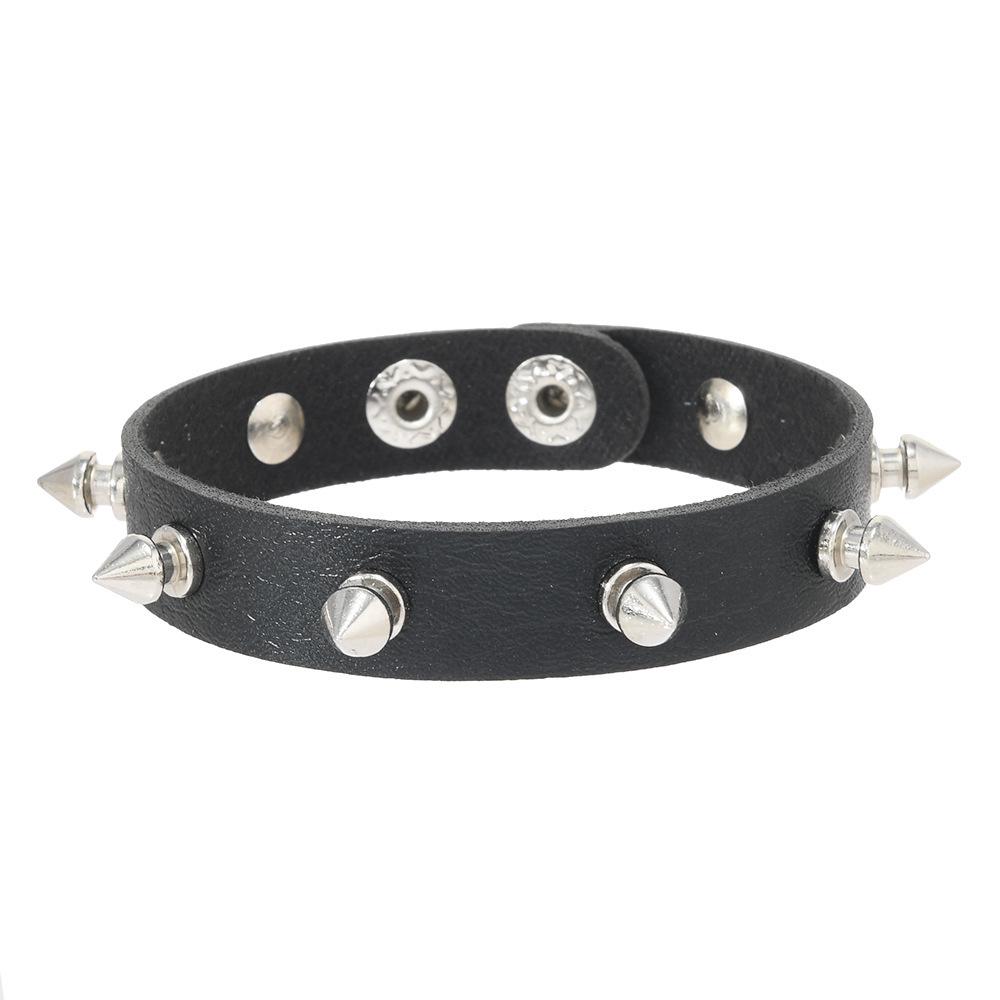 Set of 12 Men s Punk Leather Bracelets with Spiked Rivets for Nightclubs, European & American Style, Non-mainstream Design.
Set of 12 Men s Punk Leather Bracelets with Spiked Rivets for Nightclubs, European & American Style, Non-mainstream Design.