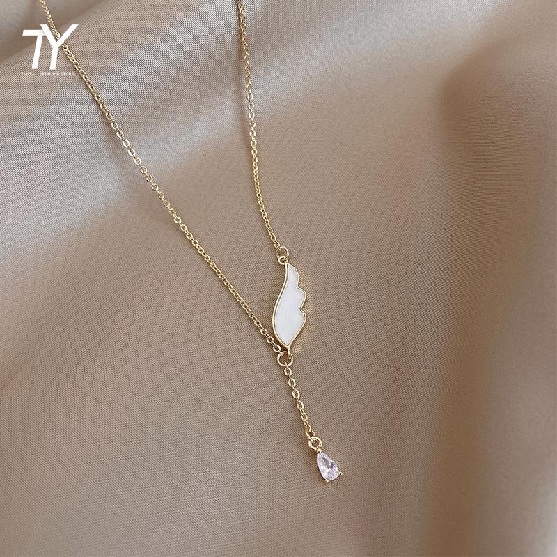 Design Sense White Wing Crystal Pendant Short Necklace For Woman Luxury Korean Fashion Jewelry Party Girl s Sexy Clavicle Chain
Design Sense White Wing Crystal Pendant Short Necklace For Woman Luxury Korean Fashion Jewelry Party Girl s Sexy Clavicle Chain