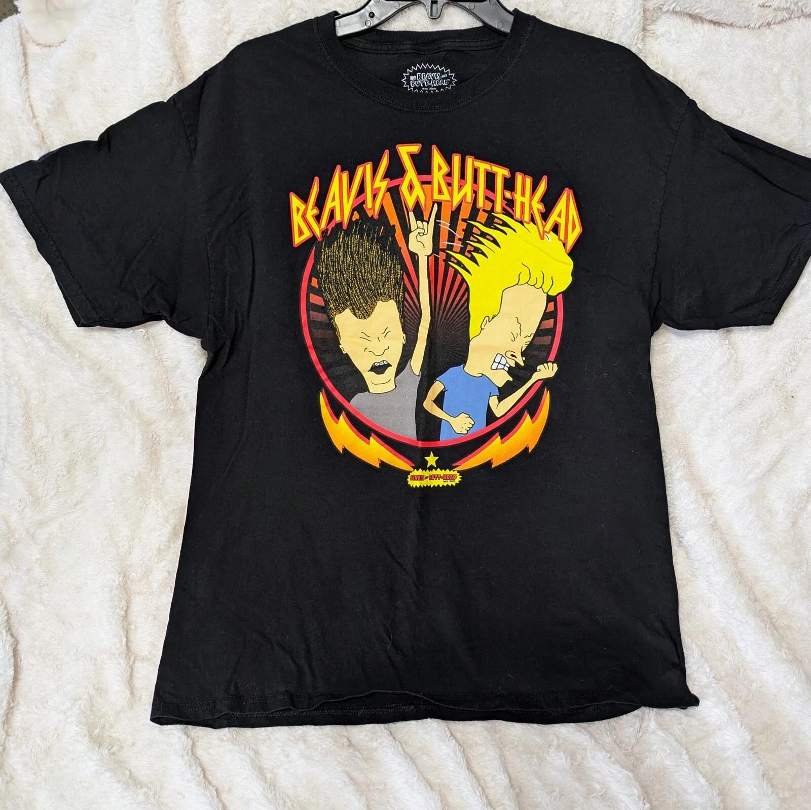 Beavis and Butt-Head - Black Graphic Tee Mens sz L S
Beavis and Butt-Head - Black Graphic Tee Mens sz L S