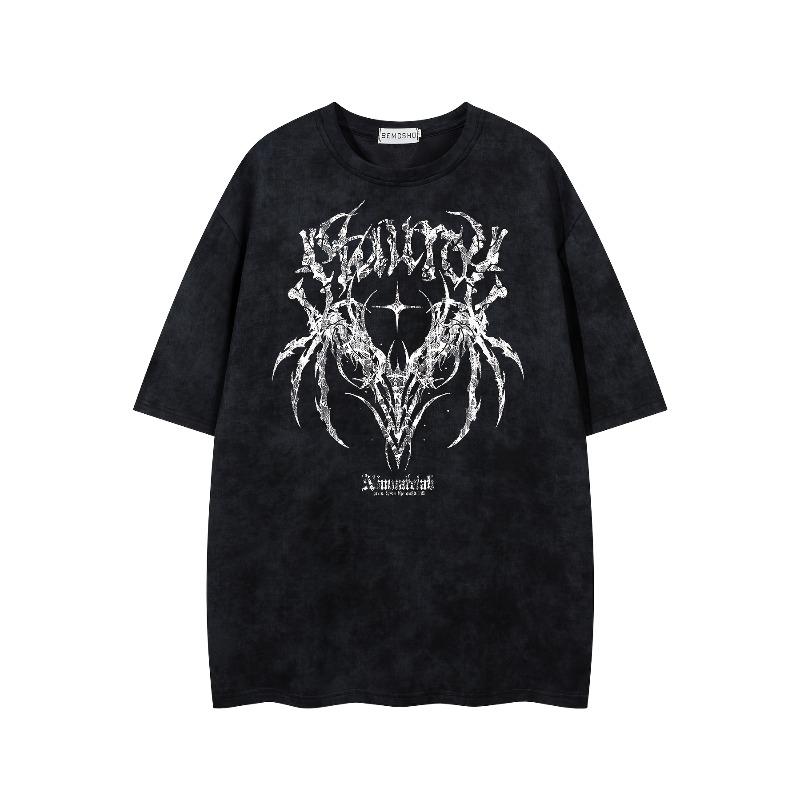 Streetwear Washed Distressed Skull and Crossbones Print Short Sleeve Summer New Loose Fit Casual Versatile Half-Sleeve T-Shirt for Men S чёрный
Streetwear Washed Distressed Skull and Crossbones Print Short Sleeve Summer New Loose Fit Casual Versatile Half-Sleeve T-Shirt for Men S чёрный