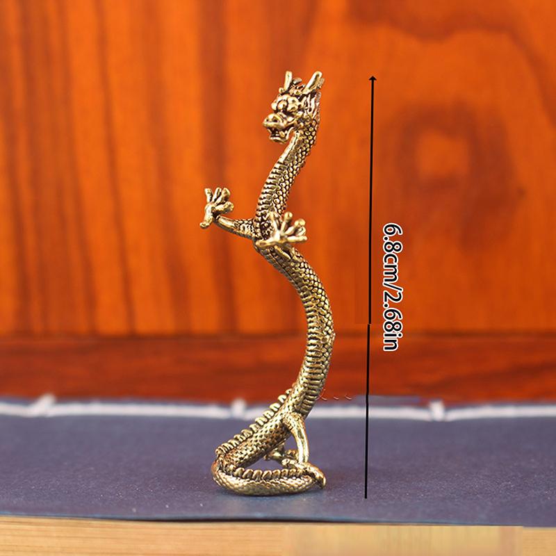 Pure Brass Loong Crafts Ornaments Zodiac Dragon Statue Standing Dragon Decoration Home Decorations
Pure Brass Loong Crafts Ornaments Zodiac Dragon Statue Standing Dragon Decoration Home Decorations