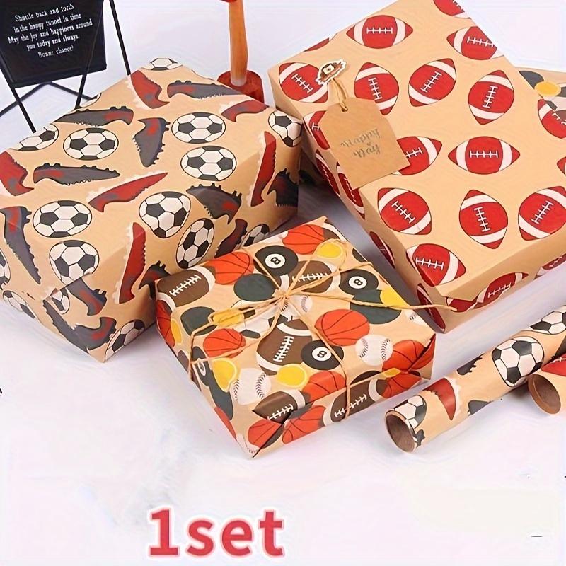 1pc Of 3 Sheets Of Football Kraft Paper Wrapping Paper With One Sticker And 2 Bundles Of Hemp Rope, Double-sided Tape For Party 3 Sheets
1pc Of 3 Sheets Of Football Kraft Paper Wrapping Paper With One Sticker And 2 Bundles Of Hemp Rope, Double-sided Tape For Party 3 Sheets