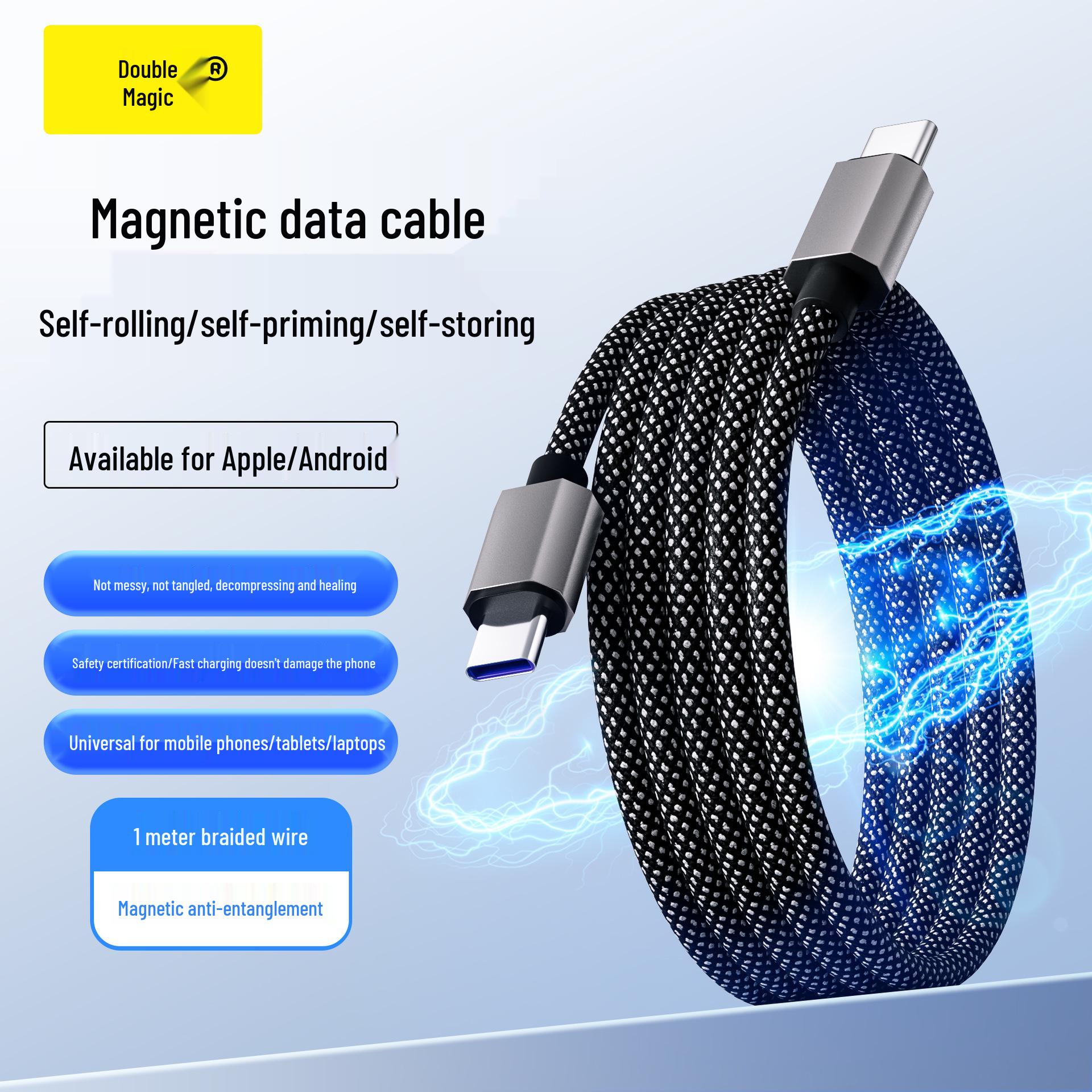 Beimo Magnetic Fast Charging Braided Cable for Apple & Huawei Phones and Tablets 1m Tech Black
Beimo Magnetic Fast Charging Braided Cable for Apple & Huawei Phones and Tablets 1m Tech Black