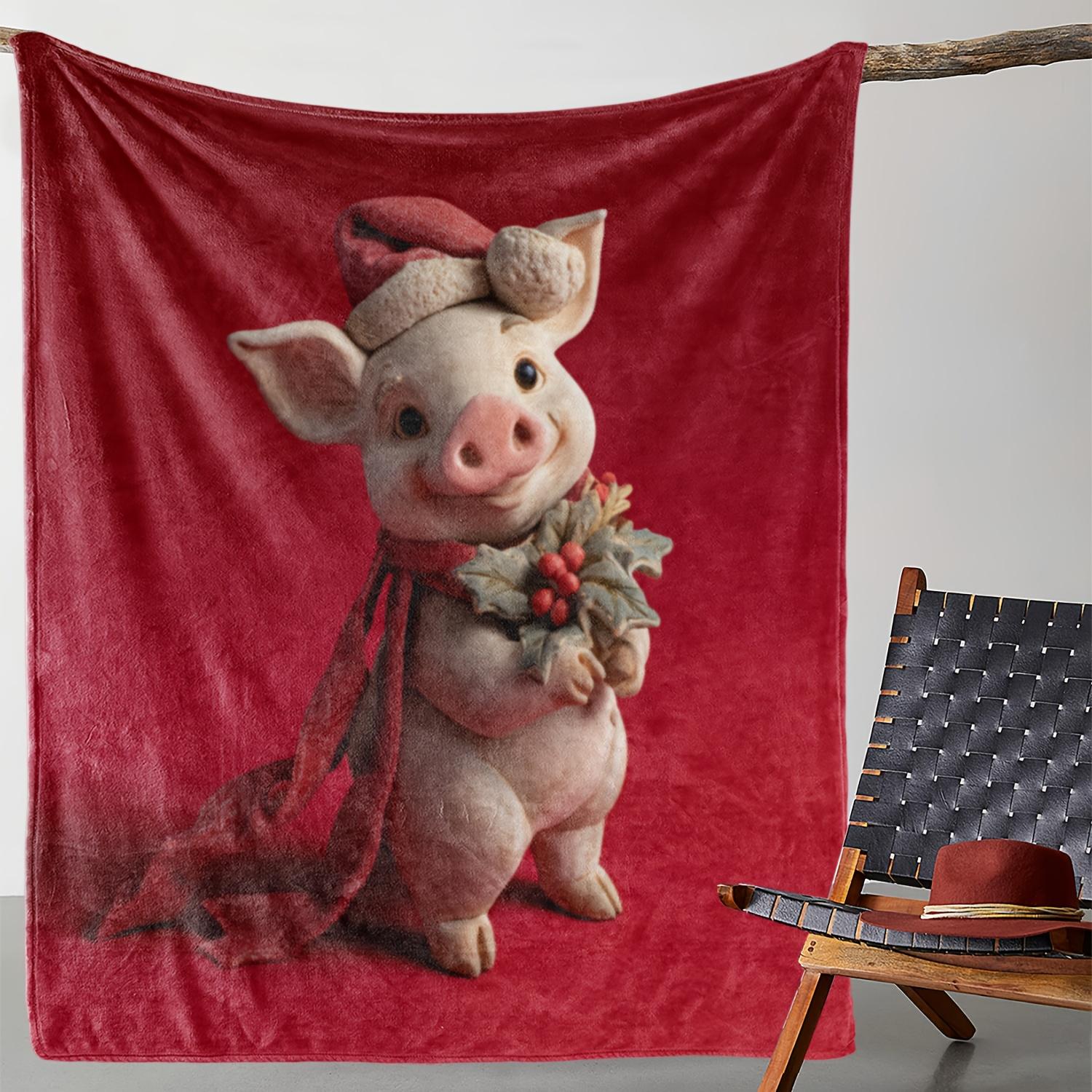 1pc Zeal Lily Christmas Pig Flannel Blanket - Soft Warm Cozy All-Season Throw with Adorable Santa Hat Pig & Holly Berry Print 75x90cm28x35in
1pc Zeal Lily Christmas Pig Flannel Blanket - Soft Warm Cozy All-Season Throw with Adorable Santa Hat Pig & Holly Berry Print 75x90cm28x35in