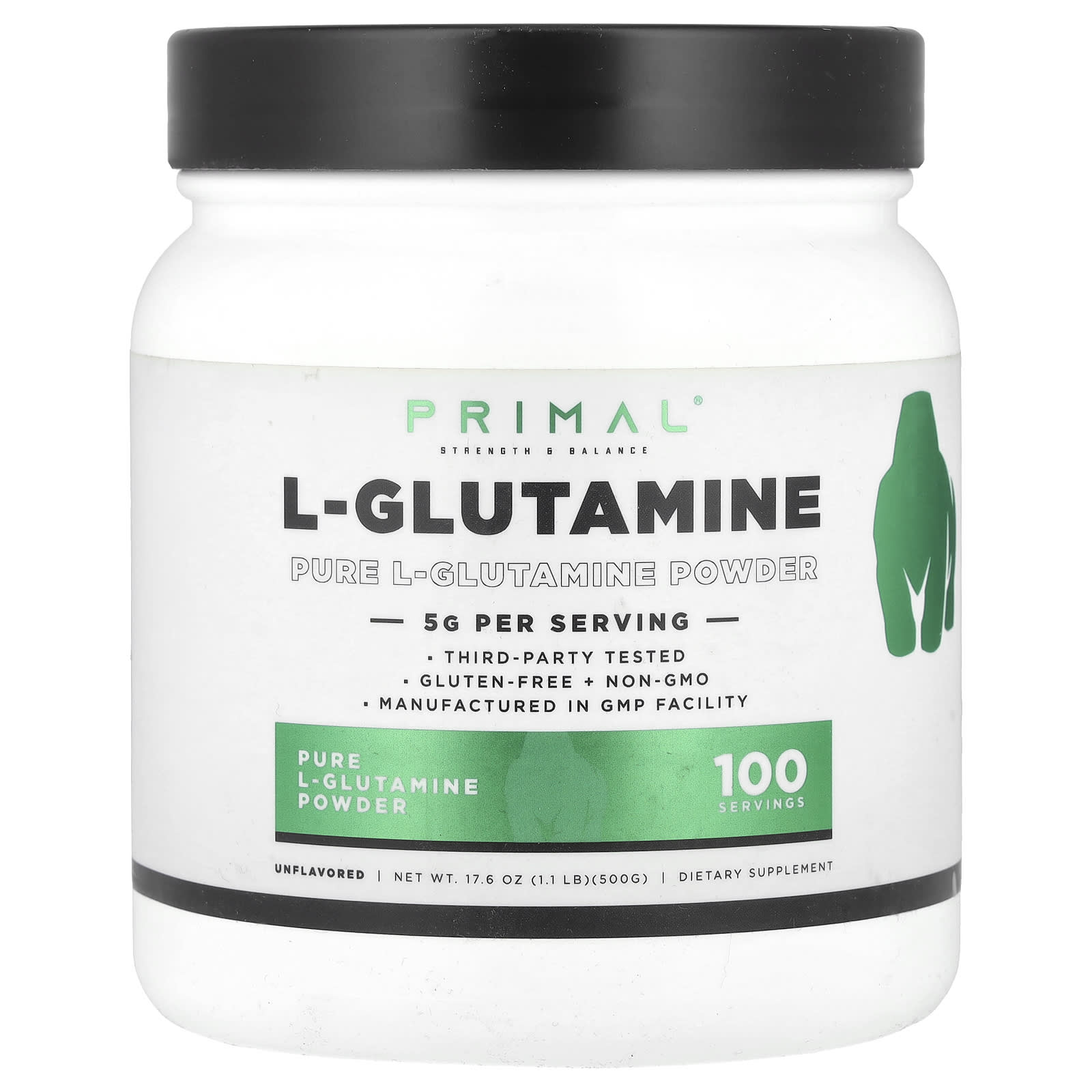 PrePrimal, L-Glutamine Powder, Unflavored, 17.6 oz (500 g) 
PrePrimal, L-Glutamine Powder, Unflavored, 17.6 oz (500 g)