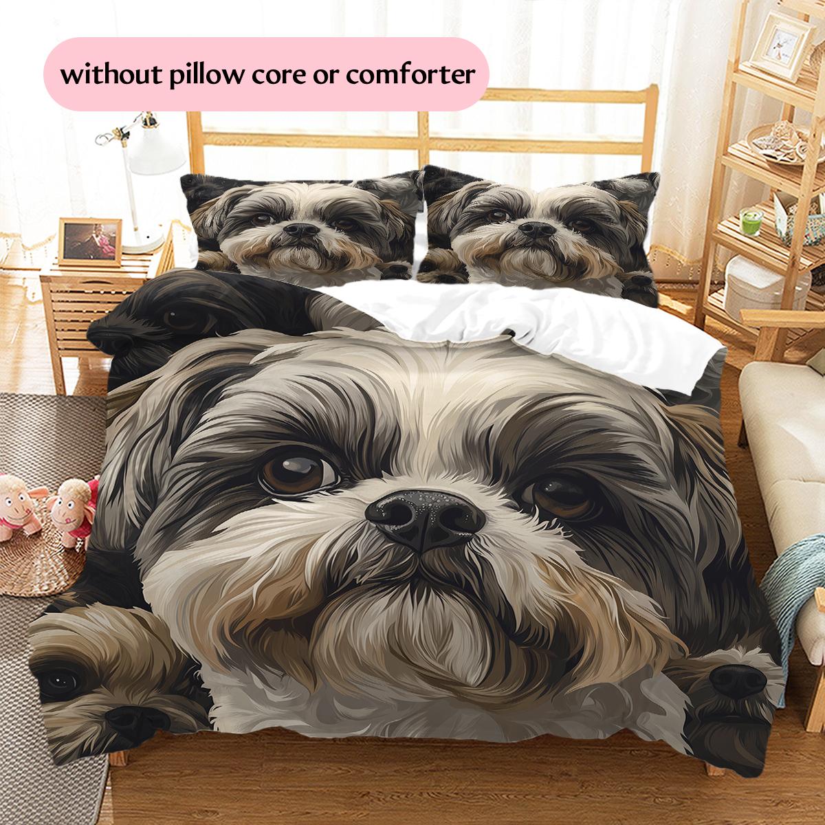 Black Shih Tzu Pattern Bedding Home Decoration Birthday Gift (1 * duvet cover + 2 * pillowcase, without core) 135x200cm
Black Shih Tzu Pattern Bedding Home Decoration Birthday Gift (1 * duvet cover + 2 * pillowcase, without core) 135x200cm