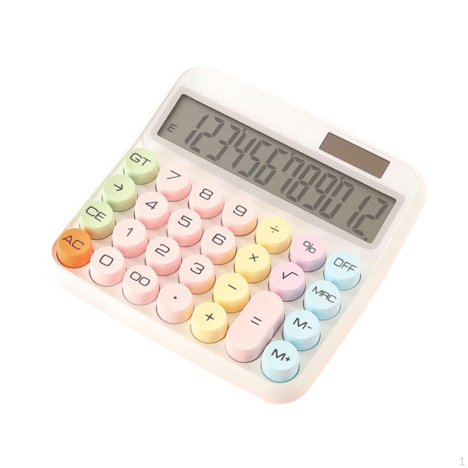 Калькулятор для школьного использования, настольный механический офисный инструмент, энергоэффективный белый