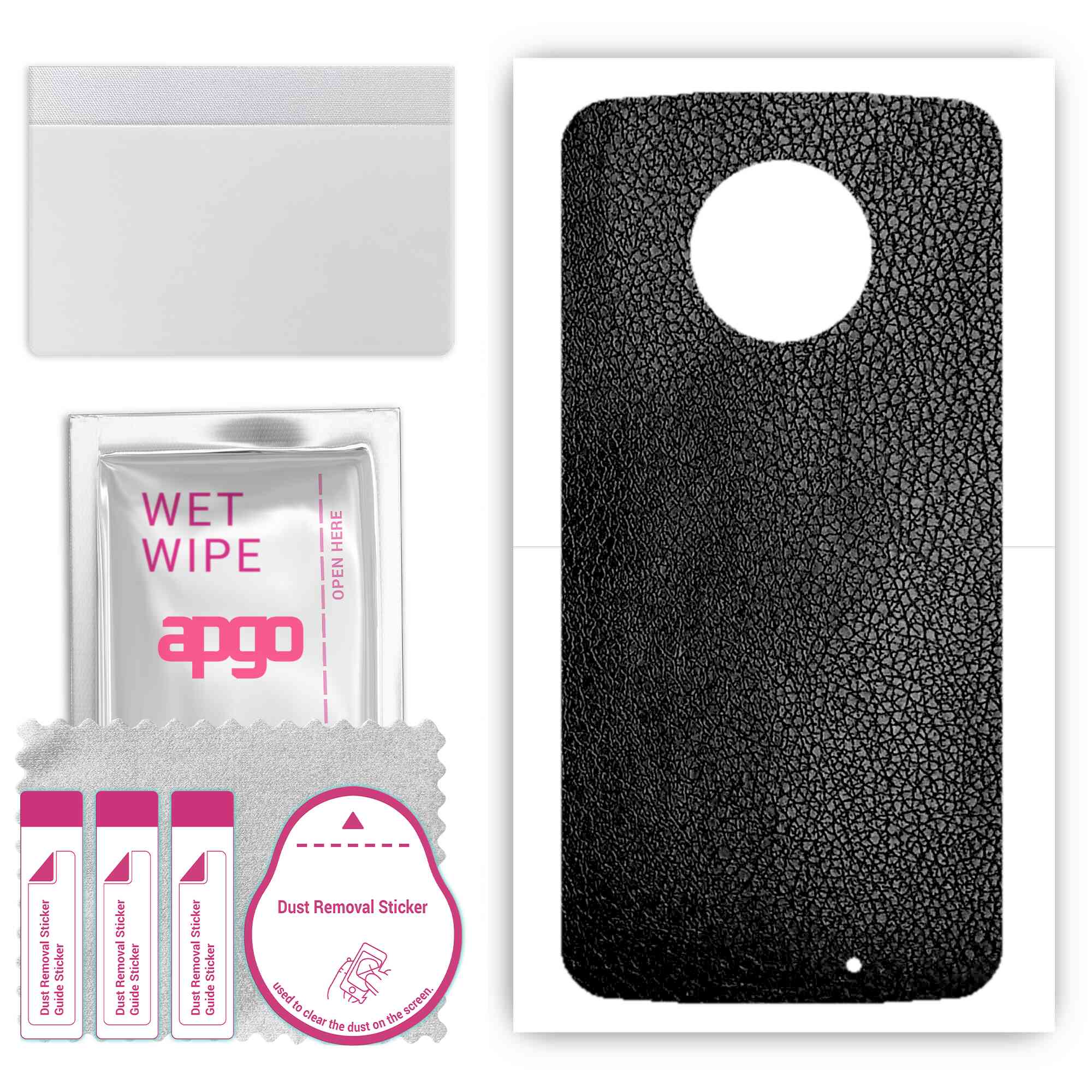 apgo Protective Skin Sticker for the back compatible with Motorola Moto X4, Wrap Film, Foil, Vinyl - Pattern Black Leather
apgo Protective Skin Sticker for the back compatible with Motorola Moto X4, Wrap Film, Foil, Vinyl - Pattern Black Leather