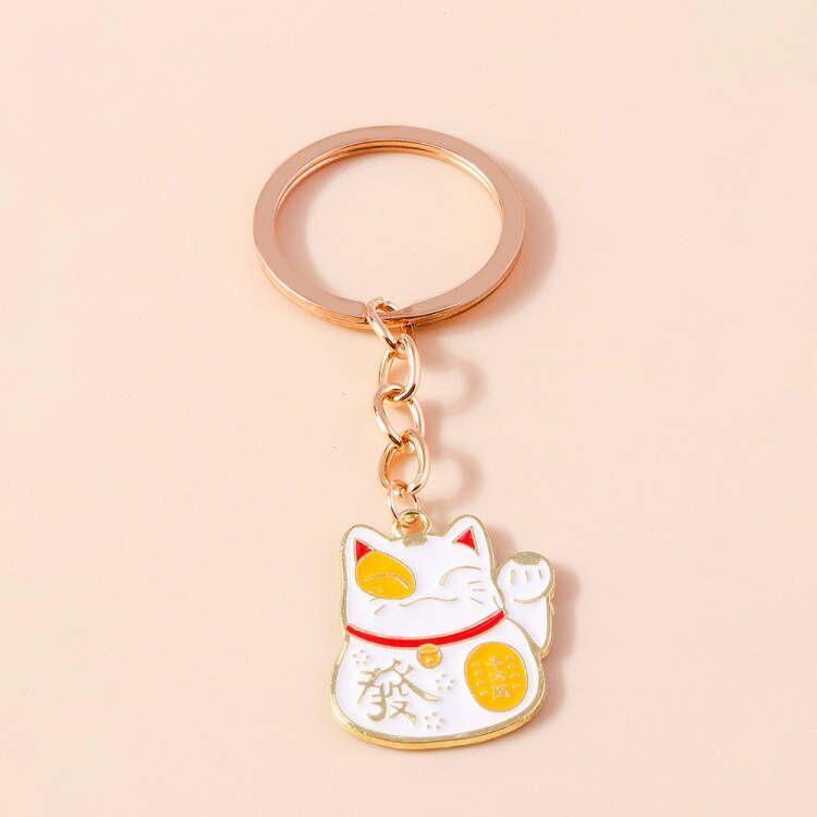 Cute Enamel Lucky Cat Keychain Japanse Sakura Fortune Bag Keyrings Pandants for Handbag Charms Handmade Jewelry Gifts
Cute Enamel Lucky Cat Keychain Japanse Sakura Fortune Bag Keyrings Pandants for Handbag Charms Handmade Jewelry Gifts