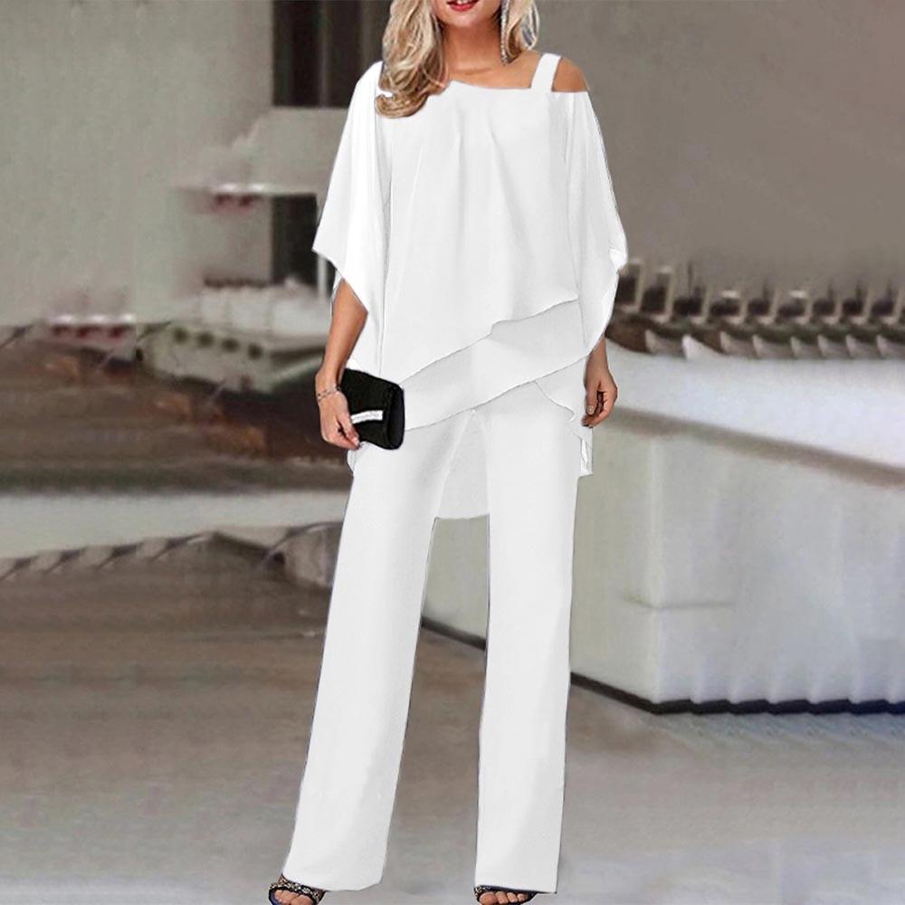 Ladies Trousers Sets Two Pieces Sexy Off Shoulder Half Batwing Sleeve Blouse Wide Leg Loose Pant Suits XXXL белый
Ladies Trousers Sets Two Pieces Sexy Off Shoulder Half Batwing Sleeve Blouse Wide Leg Loose Pant Suits XXXL белый