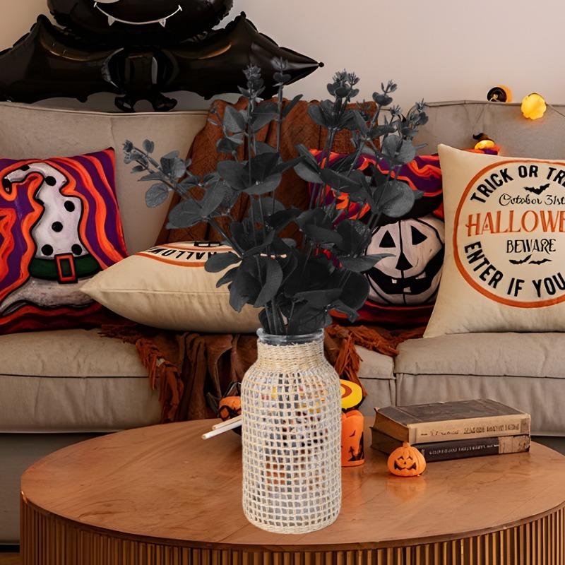 12/1pcs Eucalyptus Stems Decor Black Artificial Eucalyptus Leaves for Halloween Party Home Living Room Bouquet Wedding DIY Decor
12/1pcs Eucalyptus Stems Decor Black Artificial Eucalyptus Leaves for Halloween Party Home Living Room Bouquet Wedding DIY Decor