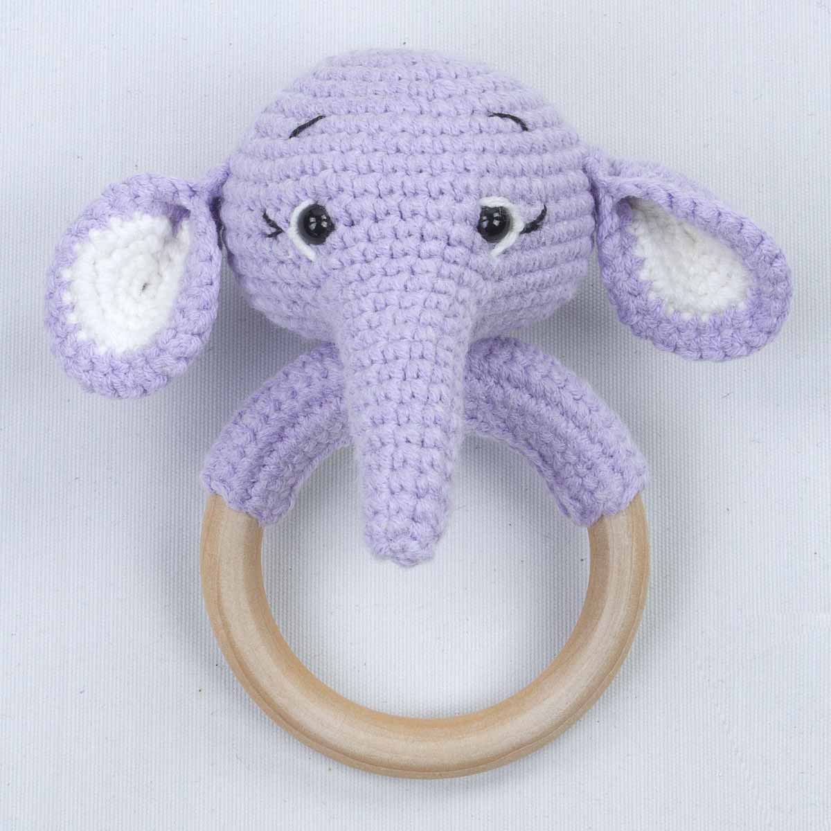 Органическая игрушка-погремушка в виде слона амигуруми ручной работы Lila
Органическая игрушка-погремушка в виде слона амигуруми ручной работы Lila